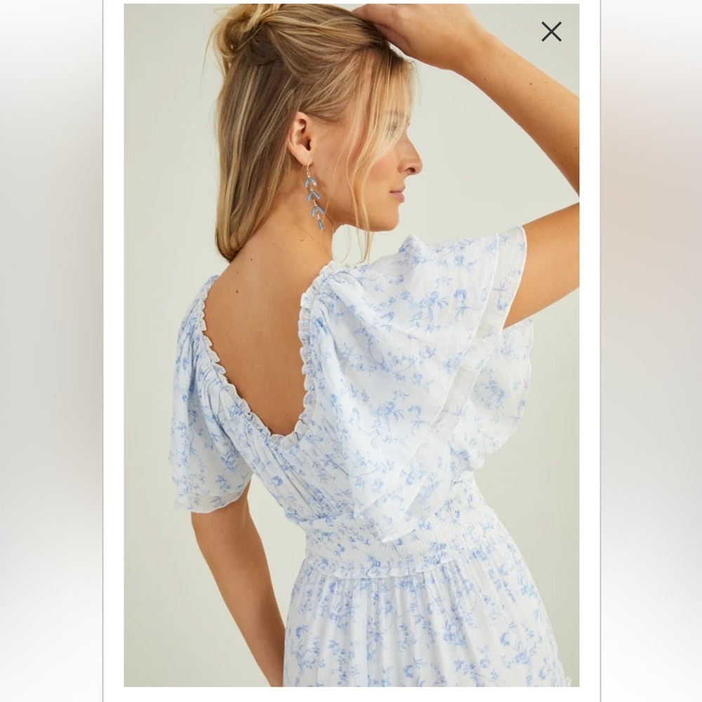 Altar'd State Light Blue Floral Maxi Dress - Picture 4 of 6
